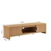 Meuble TV UTICA Effet Chêne 160cm - Bois