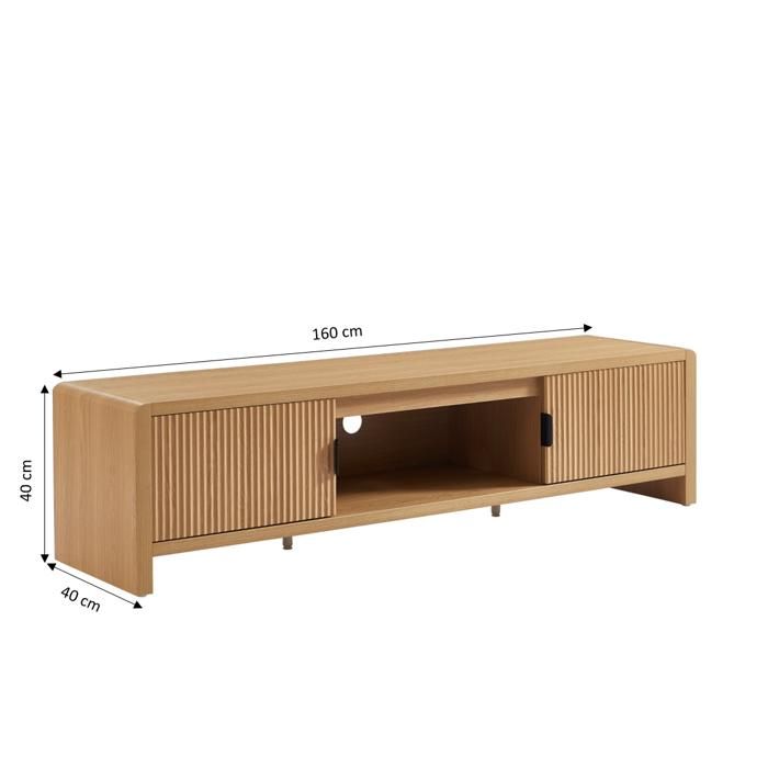 Meuble TV UTICA Effet Chêne 160cm - Bois