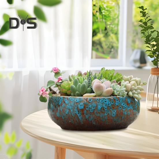 Ceramiczna miska Lotus dla roślin wodnych, szczelna hydroponiczna doniczka na kwiaty, ceramiczna miska wysokotemperaturowa dla sukulentów, akwarium