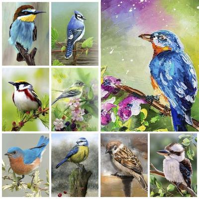 DIY 5D Diamond Painting Birds In Trees Diamond Mosaic Cross Stitch Kits Home Decoration Full Round Diamond Embroidery