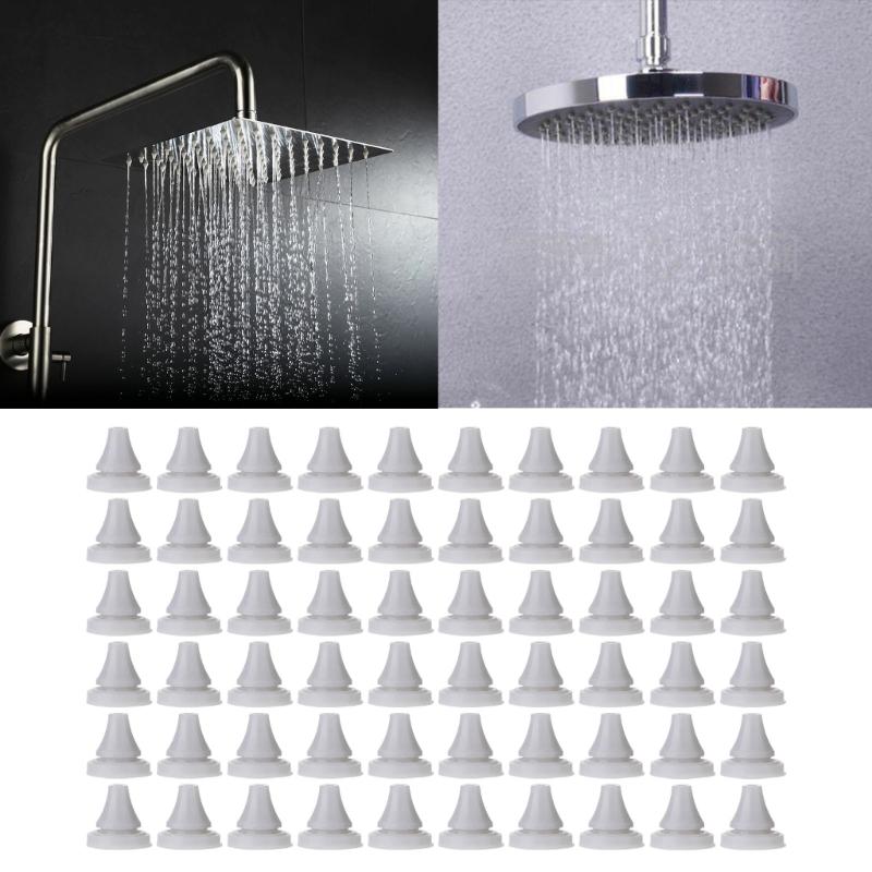 50Pcs Shower Head Replacement Nozzles Sprays Hole Round Tip Shower Head Silicone Nozzle Sprinkler Easy To Install