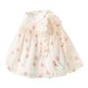David & Bella Girls' Strawberry Print Cotton Shorts Set