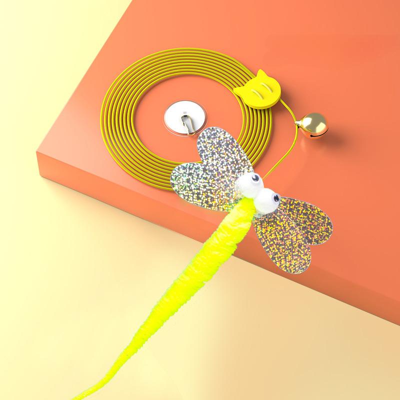 Cat Toy Swing Sticky Disc Elastic with Bell Hanging Door Teasing Cat Rope Long Rope Teasing Cat Toy Accessories Pet Kitten Toy