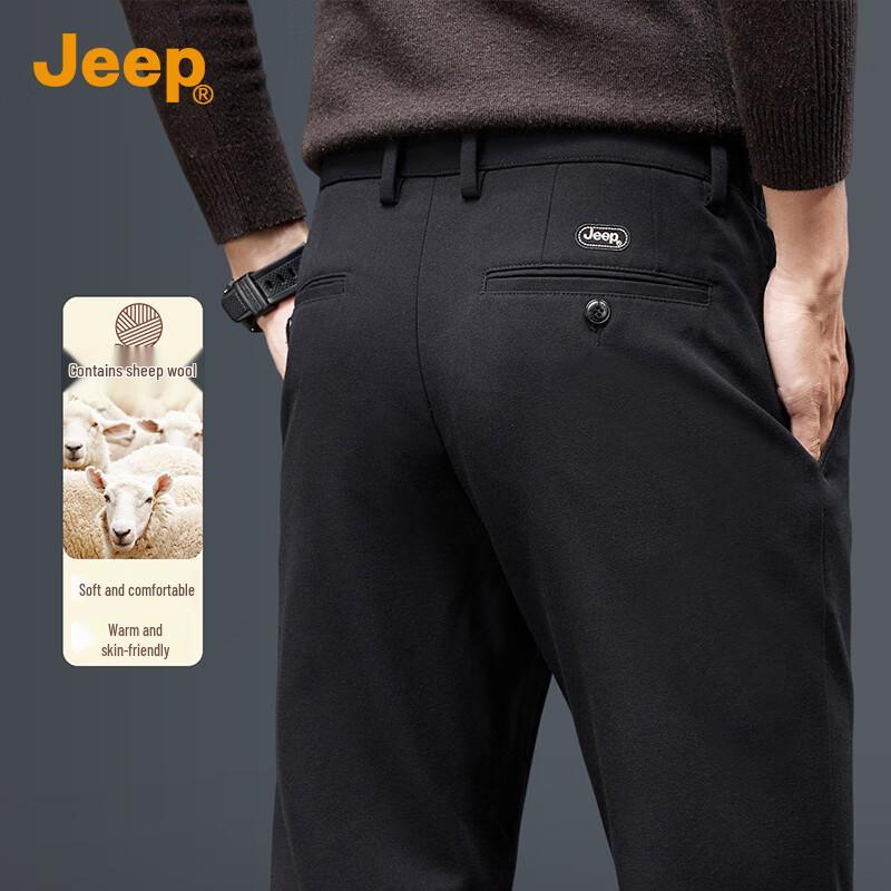 

JEEP Men s Wool Blend Straight-Leg Casual Pants 32