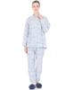 Narue Shirred Double Gauze Spring Garden Shirt Pajama Blue Women's Set,