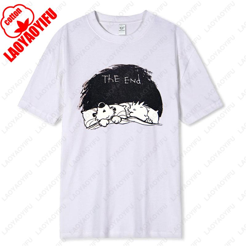 Vintage Inspired Calvin and Hobbes Graphic Tees Comfortable Cotton Unisex TShirt Classic Comic Print Men Women Loungewear Tops