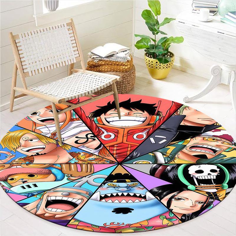 One Piece Round Area Rug Carpet Rug For Living Room Bedroom Sofa Playroom Decor Nonslip Floor Mat