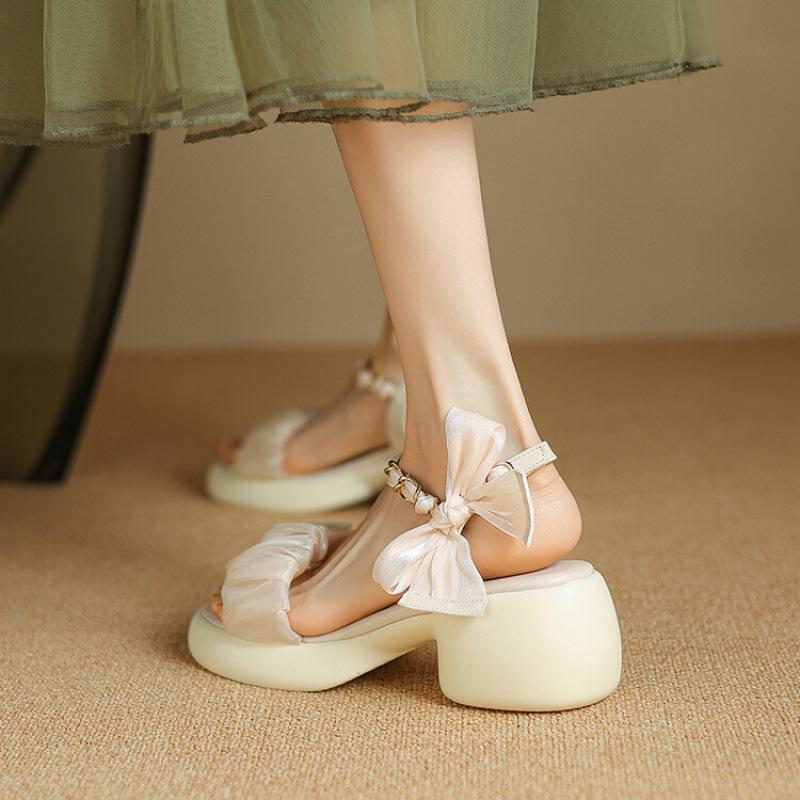 Summer Casual Beach Sandals Women's Buckle Comfortable and Non-slip Large and Small Size Women's Shoes New Round Head Women's Platform Sandals