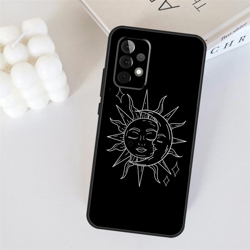 Sun and Moon For Samsung Galaxy A56 A36 A26 A16 A05 A06 A22 A32 A52 A54 A34 A14 A55 A15 A53 A33 A35 Case