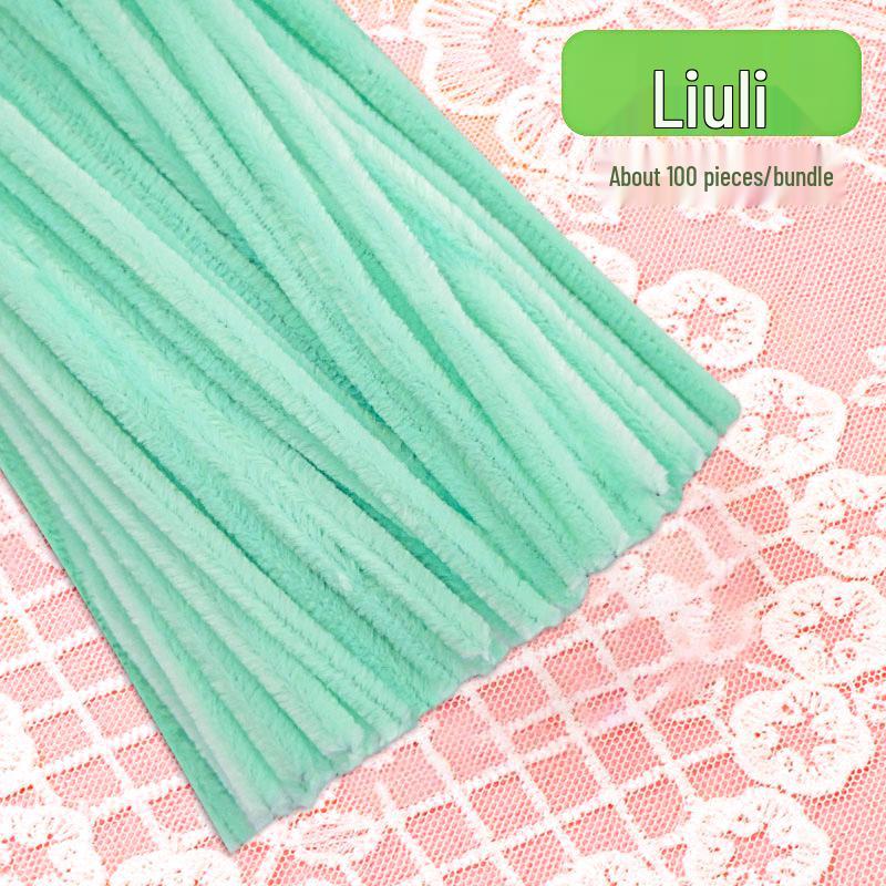 Thickened White Chenille Pipe Cleaners - Mixed Colors for DIY Bouquet Crafts