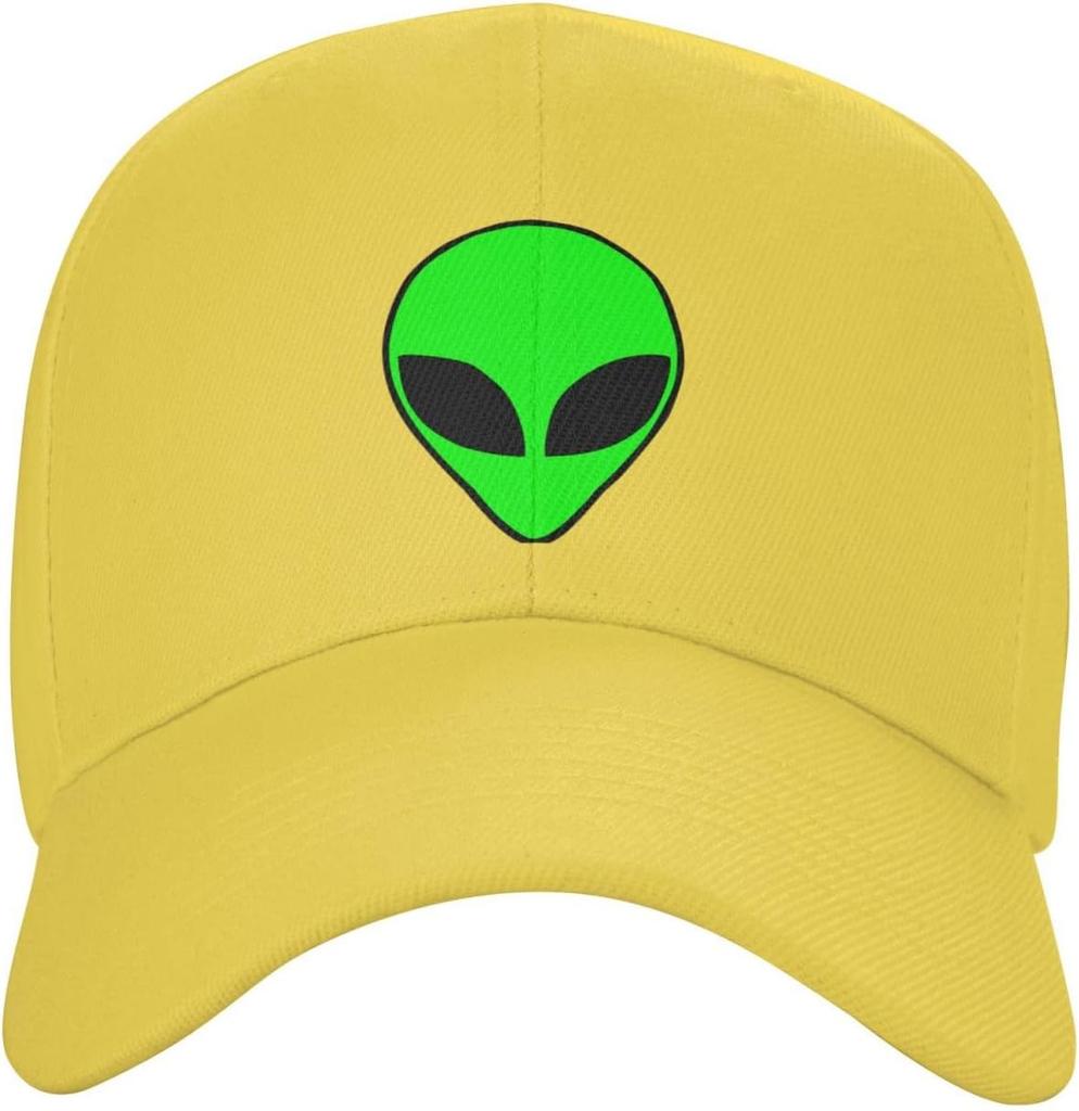Alien Head Red Baseball Cap Polyester Casual Style Adjustable Outdoor Unisex Adults