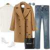 Autumn and Winter Plus Size Women's Woolen Coat Double-breasted Mid-length Trench Coat