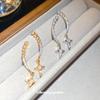 18K Gold-Plated Silver Geometric Starburst Zircon Earrings - Elegant, High-End Fashion for Women