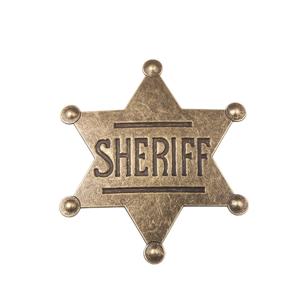 Sheriff Badge Deputy Sheriff Badge, Metal Brooch Police Badges Pin Western Cop Star Badge Old West Prop for Kids, Adult