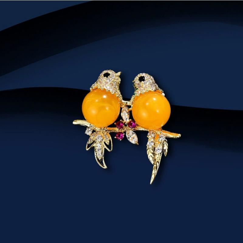 Chinese-style Lucky Little Magpie Brooch, High-end Women's Exquisite and Cute Brooch, Niche Design Sense Brooch