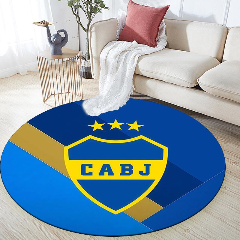Club Atletico Boca Juniors3 Round Area Rug,Carpet Rug for Living Room Bedroom Sofa Playroom Decor,Non-slip Floor Mat