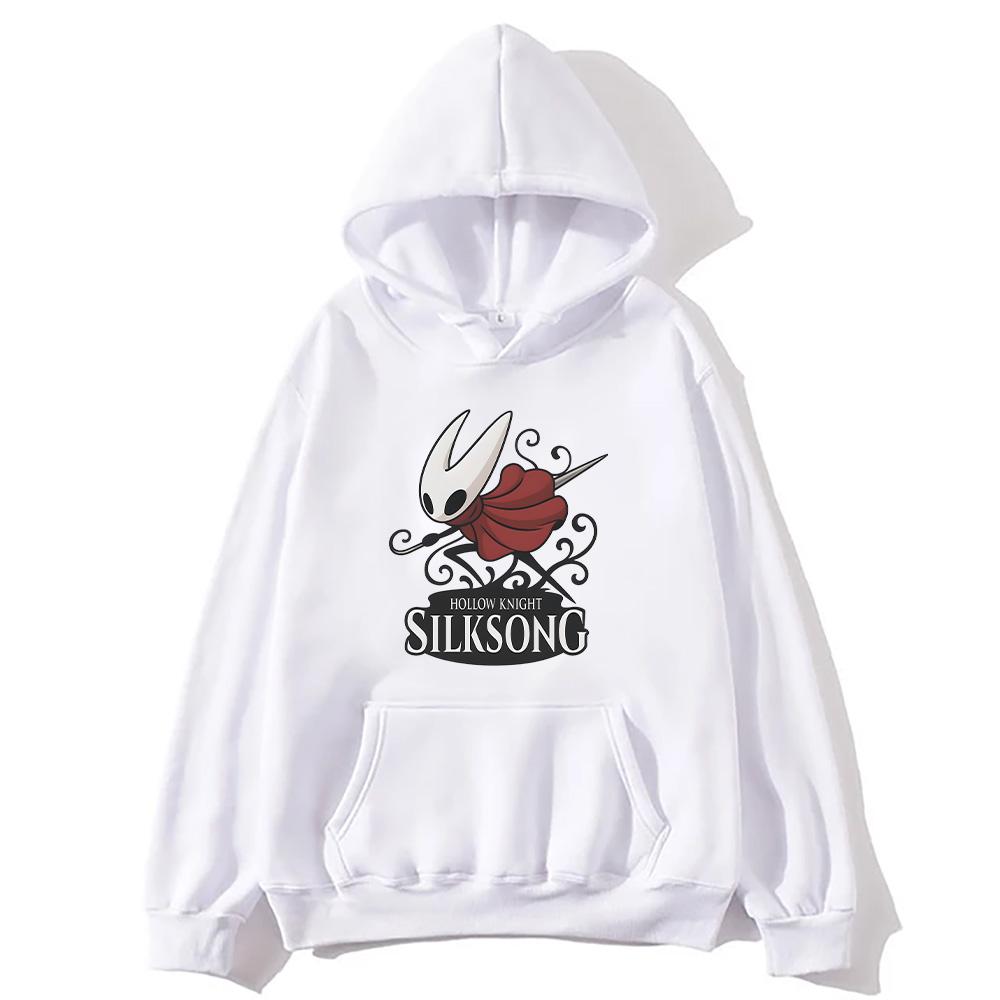 Hollow Knight Silksong Grafisk Hettegenser Herre Dame Mote Oversized Sweatshirts Hollow Videospill Fan Pullovere High Street Hettegenser