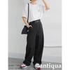 [antiqua] [Antica] punch tack pants ladies bottoms PN-00556 Medium 05 black
