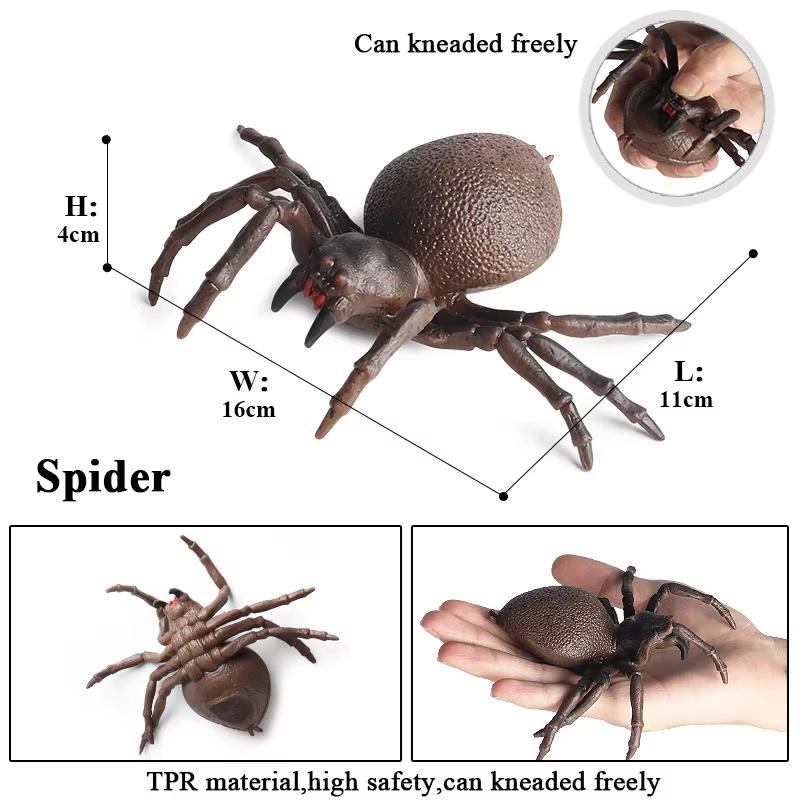

Oenux Модель дикого насекомого, животного, гусеницы, ящерицы, паука, геккона, хамелеона, фигурки, мягкая TPR, игрушка для розыгрыша на Хэллоуин, подарок для ребенка