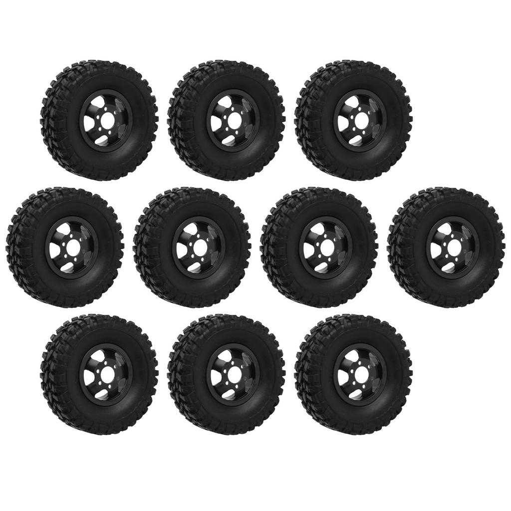 6WD Rubber Tires Aluminum Alloy Wheel Hub for WPL B24 B36 1 16 RC Car Upgrade PartBlack