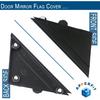 APPERFiT Fiat 500 Door Mirror Flag Cover Molding (Matte Black) Left Driver & Right Passenger Side Compatible With 2012- Fiat 500 Replaces 1SJ85KX7AA