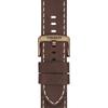 Tissot Casual-Sport Swiss Automatic Watch: 43mm khaki-PVD Stainless Steel Case, Black Matte Dial with Date, Swissmatic ETA T116.407.36.051.00
