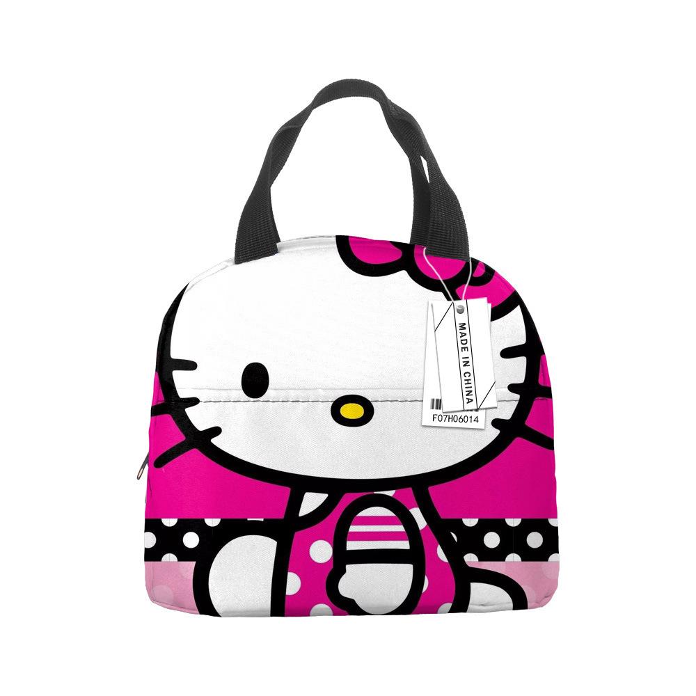 Hello Kitty Lunch Bag Large Capacity Rice Bag Bento Bag Tote Bag Waterproof Lunch Box Insulation Bag