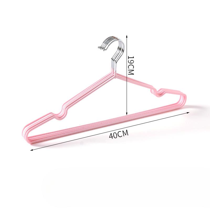 

Толстая нескользящая нескользящая вешалка для одежды Сухая и влажная пластиковая вешалка с двойным погружением для хранения одежды Сушилка для одежды Вешалка для одежды 40*19cm/1pcs розовый