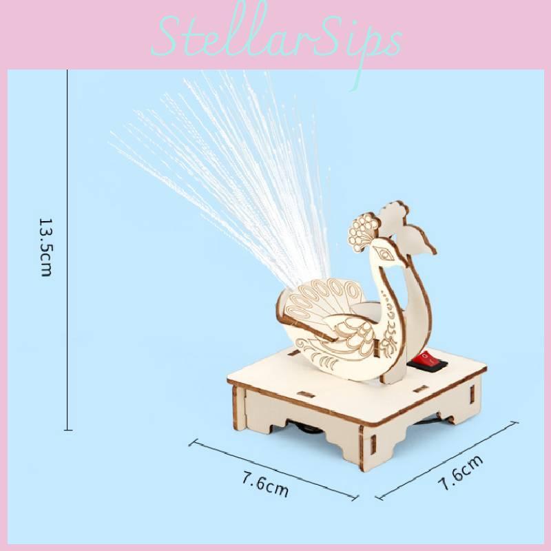 Childrens Peacock Display Science Experiment Kit With Diy Electric Toy For Learning And Creativity