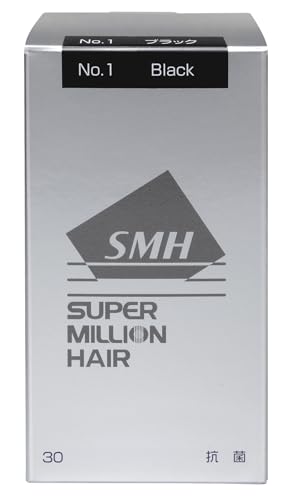 [2-Piece Set] Super Million Hair 30g (Approx. 75 Uses) (Black) & Super Million Hair Hair Mist 100ml