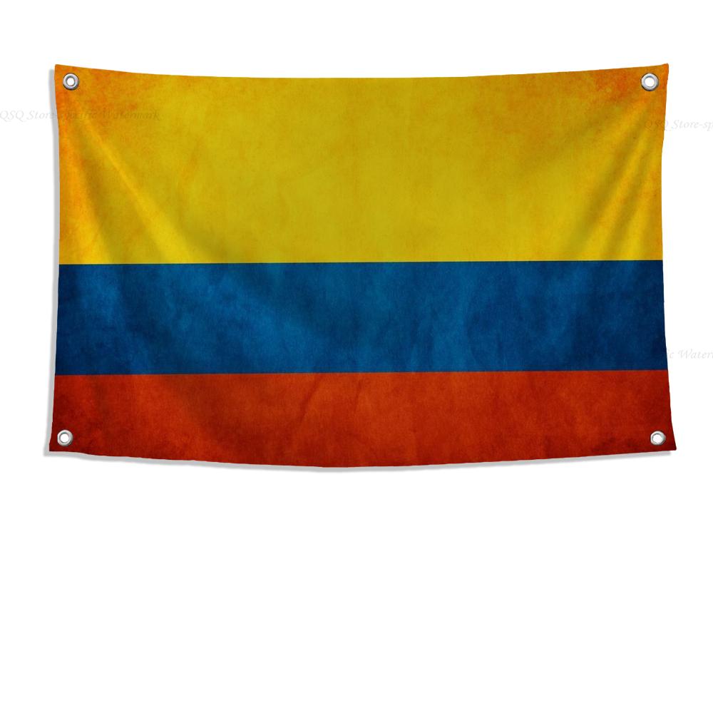 1ks Kolumbijské vlajky Banner Čtyřotvorová vlajka Polyester Venkovní dekorace Estetika místnosti