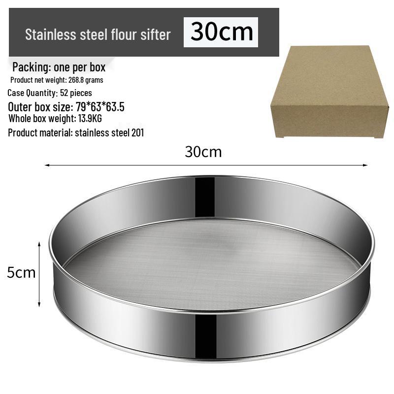 Custom Stainless Steel 60-Mesh Flour Sifter for Baking