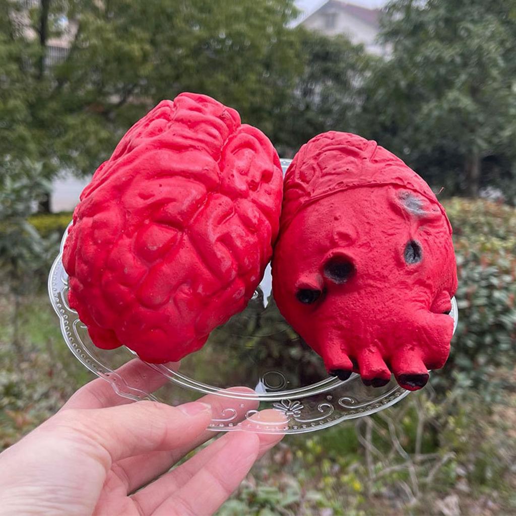 Halloween Heart Brain Prop Innovative Scary High Simulation Hand Crafted Halloween Organ Prop for Halloween Party