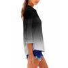 Women's T Shirt Tee Print Button  3/4 SleeveDaily Weekend Fashion Basic V, Neck Regular Top