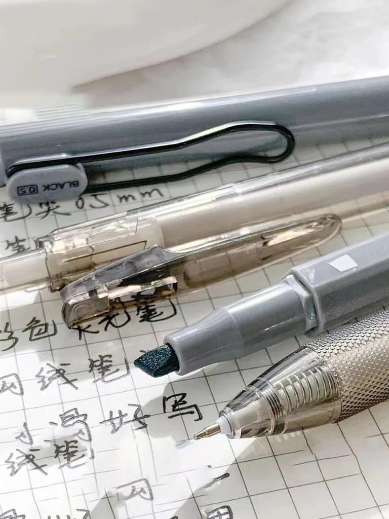 7Pcs Quick-Drying Ink Gel Pen Highlighter Pen Set Student Tip Ballpoint Pen Writing Tools For School Stationery Office Supplies