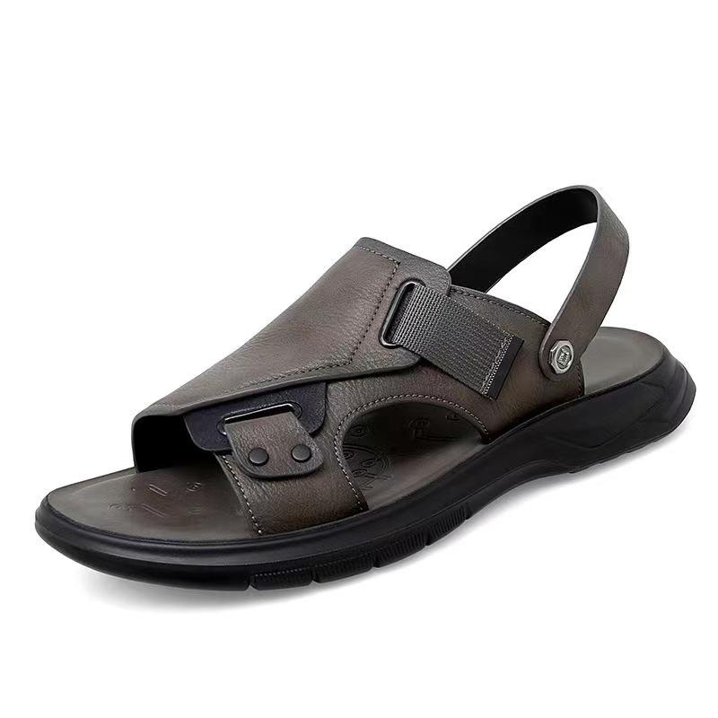 Mens Sandals Summer Genuine Leather Sandals Men Outdoor Casual Lightweight Sandal Fashion Men Sandals