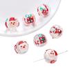 1pc/bag Christmas Series Glazed Colored Hand-Painted Beads DIY Bracelet Necklace Earrings Jewelry Accessories