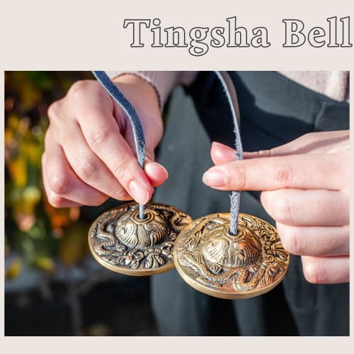 DANNY LIB Tingsha Bell, Tibetan Tantric Buddhist Ritual Tool, Handmade Brass Tibetan Bell for Purification, Yoga, Meditation, Beautiful Tone, Cymbal (