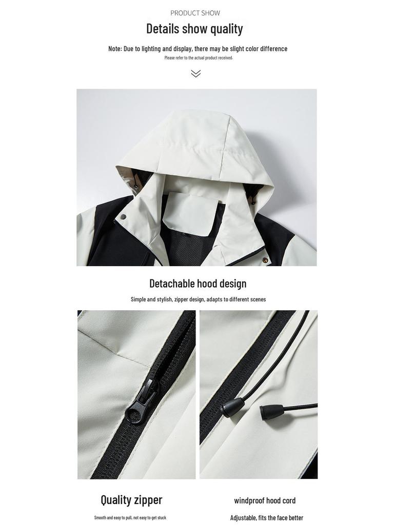 Autumn/Winter Outdoor Windproof Jacket: Women's Single Layer & Men's Three-in-One Set with Detachable Liner