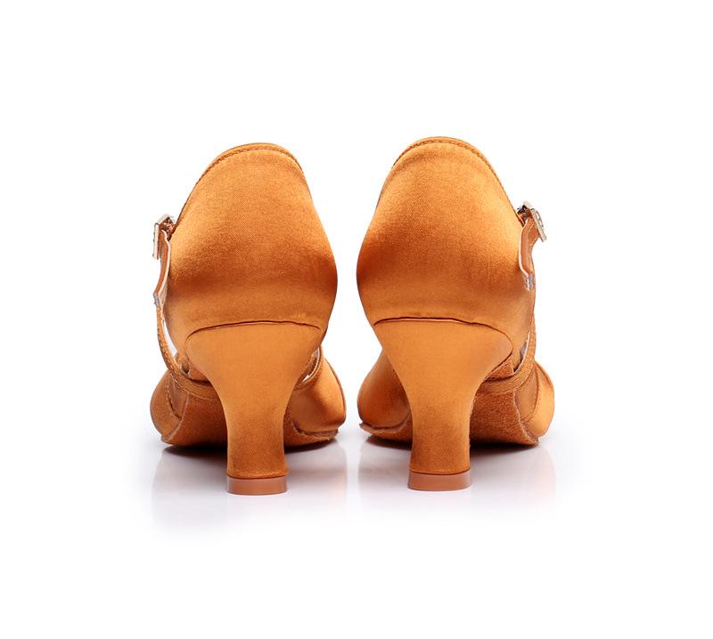 Women's Professional Latin Dance Shoes with Soft Sole and Mid/High Heel - New Style for Competitions and Exams