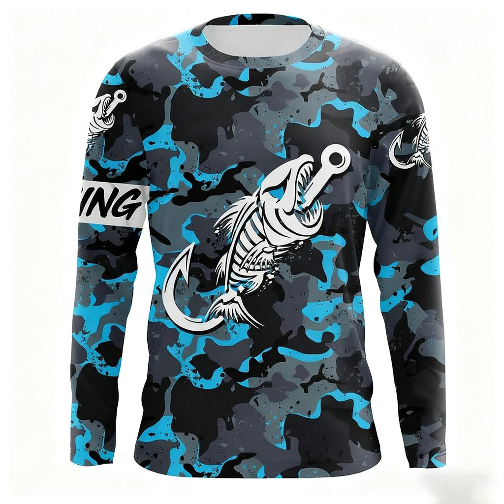 FishingT-Shirts 3D Pinting Fishing Apparel Breathable T-Shirt Long Sleeve Summer Outdoor Sports O-neck Fishing Shirts