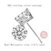 Exquisite Eight Claws Crown Stud Earrings 925 Silver Moissanite Earrings for Women Wedding Birthday Jewelry Gifts