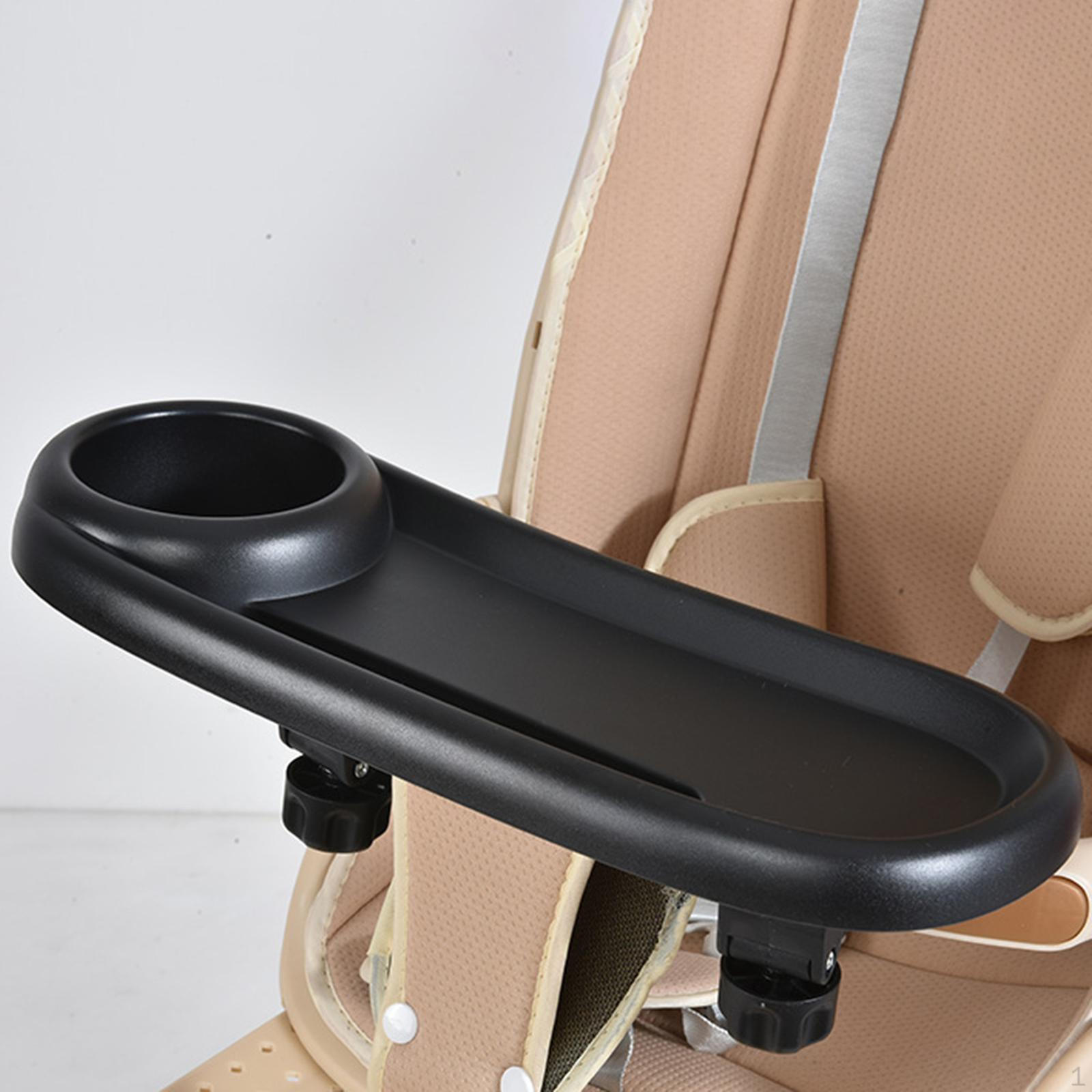 

Поднос для коляски, детский обеденный столик, нескользящий столик для младенцев, подходит для большинства типов подставок под руки чёрный