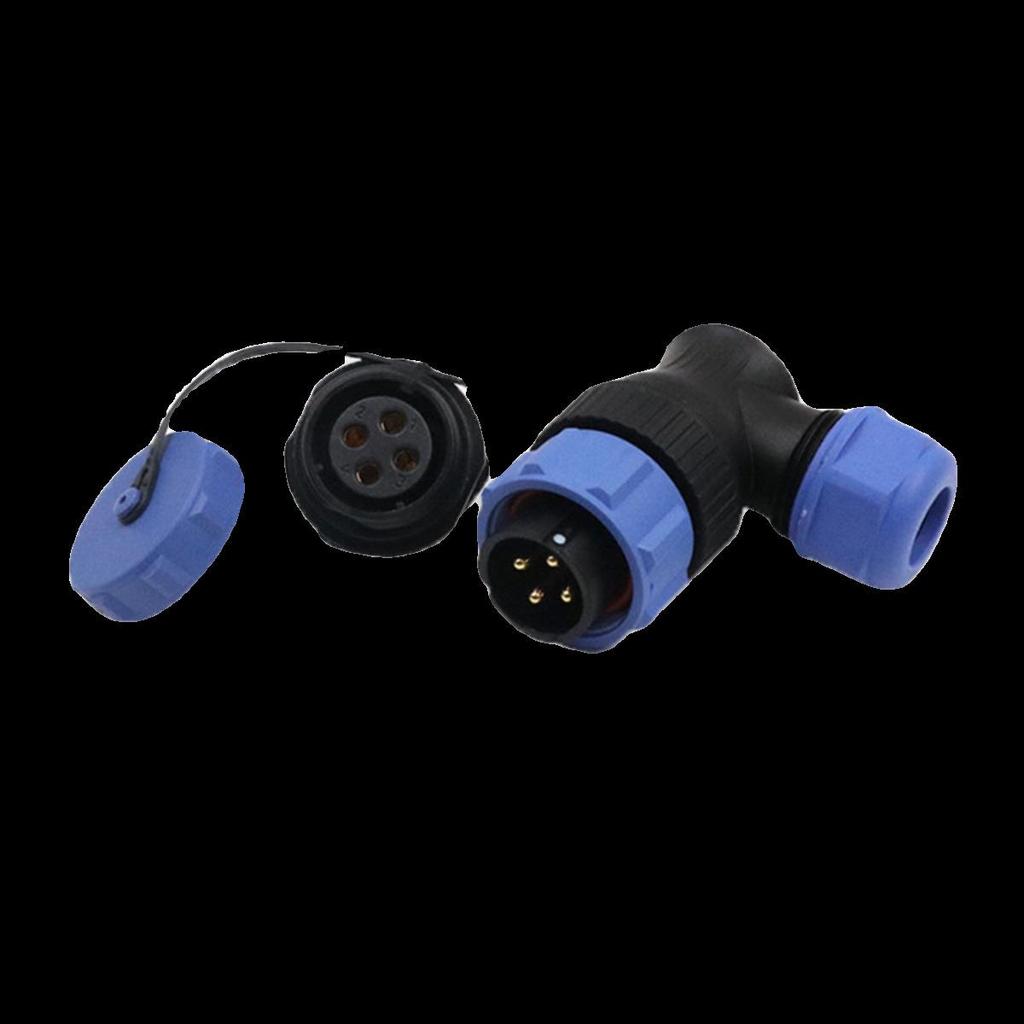 Weipu SP2116 IP68 Angled Aviation Plug for Mobile Generators and Telecommunications