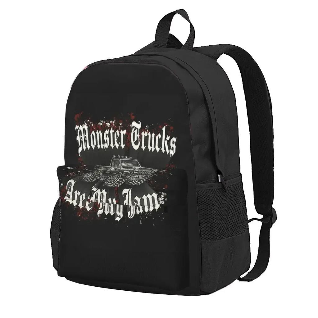 Classic Monster Jam Pattern Backpacks Bookbag School Bags Cartoon Rucksack Travel Rucksack Shoulder Bag