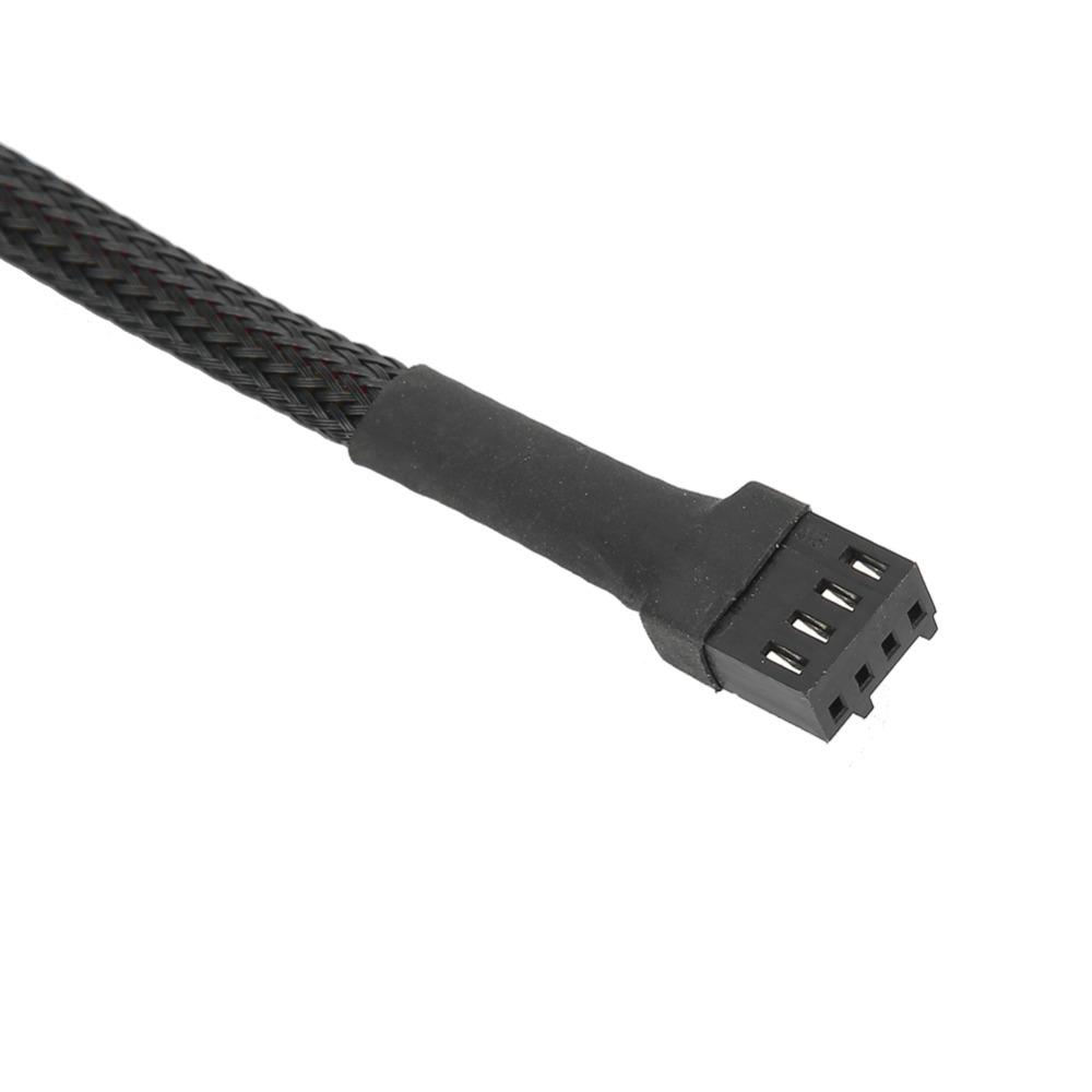 5PCS Braideds Rope Extension Cable 4-Pin PC Fan Cable Practical PWM Fan Cable  CPU Cooling