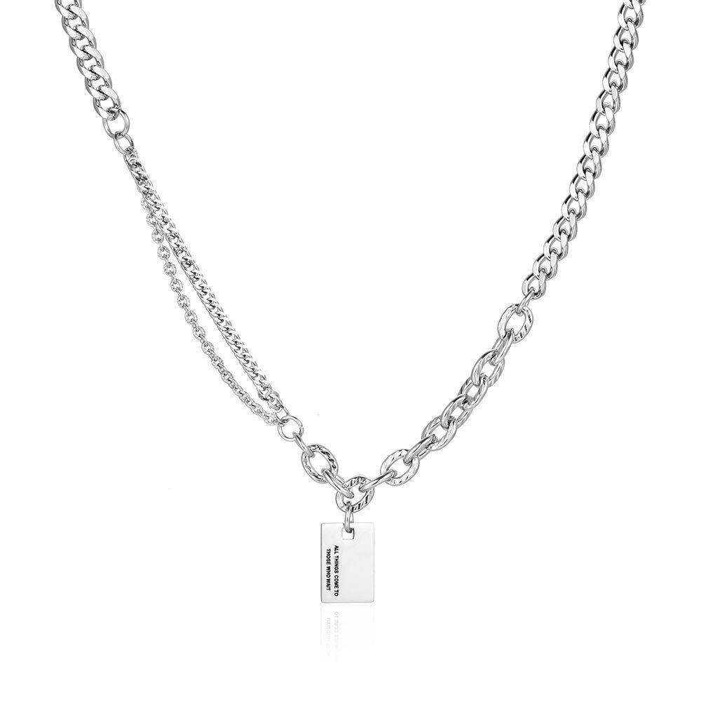 IMI Унисекс Титановая сталь Ретро Хип-хоп Аксессуары YL686 Necklace 60CM+5CM Extension