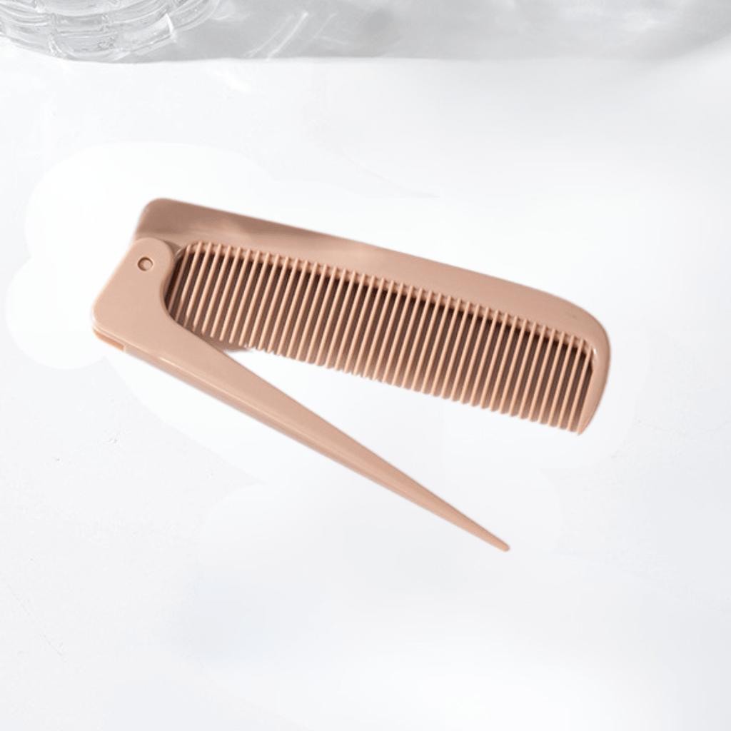 1pc Portable Folding Comb, Folding Pointed Tail Comb, Mini Cute Home Use Scalp Massage Air Cushion Brush, Hair Brush, Comb, Hairstyling Tool