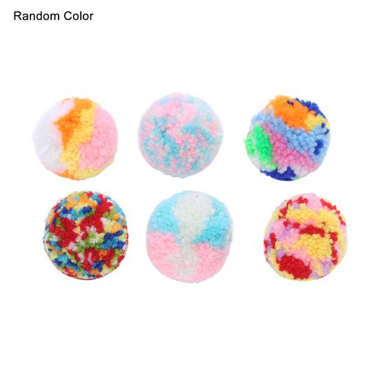 

6Pcs Pet Molar Toy Bite Resistant Relieve Stress Plush Creative Bite Chew Toy Ball for Cats 6pcs