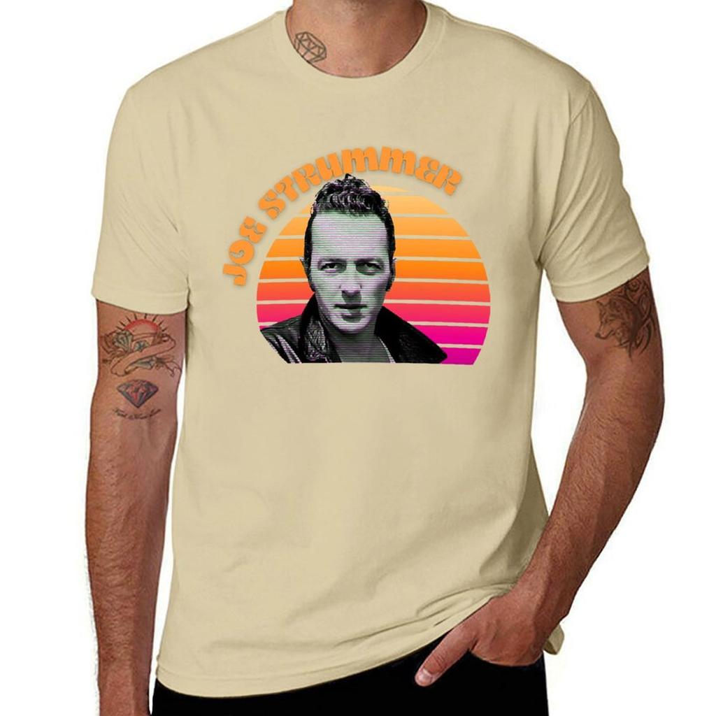 Joe Strummer T-Shirt Tops Blanks Oversized Mens Graphic T-shirts Anime